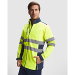 Veste softshell haute visibilité 320 g/m² Roly Antares couleur jaune fluorescent première vue d'usage