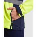 Veste softshell haute visibilité 320 g/m² Roly Antares couleur jaune fluorescent vue détaillée 1