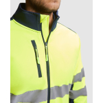 Veste softshell haute visibilité 320 g/m² Roly Antares couleur jaune fluorescent vue détaillée 2