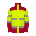 Parka haute visibilité imperméable 400 g/m² Roly Epsylon couleur rouge deuxième vue