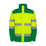 Parka haute visibilité imperméable 400 g/m² Roly Epsylon couleur vert deuxième vue