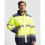 Parka haute visibilité imperméable 400 g/m² Roly Epsylon couleur jaune fluorescent première vue d'usage