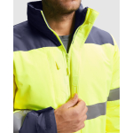 Parka haute visibilité imperméable 400 g/m² Roly Epsylon couleur jaune fluorescent vue détaillée 2