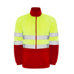 Veste polaire de travail haute visibilité 300 g/m² Roly Altair couleur rouge deuxième vue