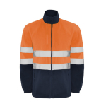 Veste polaire de travail haute visibilité 300 g/m² Roly Altair couleur orange fluorescent deuxième vue