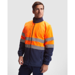 Veste polaire de travail haute visibilité 300 g/m² Roly Altair couleur orange fluorescent première vue d'usage