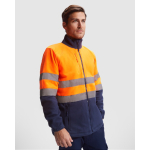 Veste polaire de travail haute visibilité 300 g/m² Roly Altair couleur orange fluorescent quatrième vue d'usage
