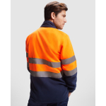 Veste polaire de travail haute visibilité 300 g/m² Roly Altair couleur orange fluorescent vue détaillée 1