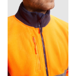 Veste polaire de travail haute visibilité 300 g/m² Roly Altair couleur orange fluorescent vue détaillée 3
