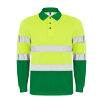 Polo de travail à manches longues 170 g/m² Roly Polaris L/S couleur vert deuxième vue