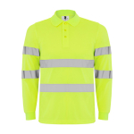 Polo de travail à manches longues 170 g/m² Roly Polaris L/S couleur jaune fluorescent deuxième vue