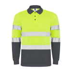 Polo de travail à manches longues 170 g/m² Roly Polaris L/S couleur gris taupe deuxième vue