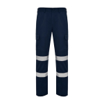 Pantalon de travail long haute visibilité 240 g/m² Roly Daily HV couleur bleu marine deuxième vue