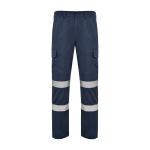 Pantalon de travail long haute visibilité 240 g/m² Roly Daily HV couleur gris taupe deuxième vue
