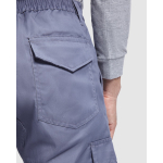 Pantalon de travail long haute visibilité 240 g/m² Roly Daily HV couleur gris taupe vue détaillée 2