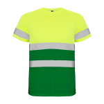 T-shirt de travail haute visibilité 130 g/m² Roly Delta couleur vert deuxième vue