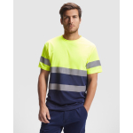 T-shirt de travail haute visibilité 130 g/m² Roly Delta couleur bleu marine première vue d'usage