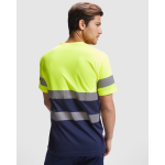 T-shirt de travail haute visibilité 130 g/m² Roly Delta couleur bleu marine vue détaillée 1