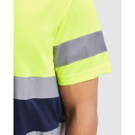 T-shirt de travail haute visibilité 130 g/m² Roly Delta couleur bleu marine vue détaillée 2