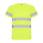 T-shirt de travail haute visibilité 130 g/m² Roly Delta couleur jaune fluorescent deuxième vue