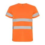 T-shirt de travail haute visibilité 130 g/m² Roly Delta couleur orange fluorescent deuxième vue