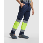 Pantalon haute visibilité 250 g/m² Roly Daily Stretch HV couleur jaune fluorescent troisième vue d'usage