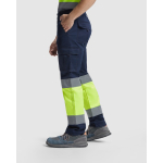 Pantalon haute visibilité 250 g/m² Roly Daily Stretch HV couleur jaune fluorescent cinquième vue d'usage