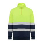 Sweat-shirt de travail haute visibilité 280 g/m² Roly Spica couleur bleu marine deuxième vue