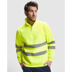 Sweat-shirt de travail haute visibilité 280 g/m² Roly Spica couleur jaune fluorescent première vue d'usage