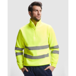 Sweat-shirt de travail haute visibilité 280 g/m² Roly Spica couleur jaune fluorescent quatrième vue d'usage