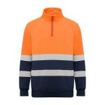 Sweat-shirt de travail haute visibilité 280 g/m² Roly Spica couleur orange fluorescent deuxième vue