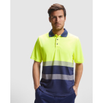 Polo de travail technique haute visibilité 170 g/m² Roly Vega couleur jaune fluorescent première vue d'usage