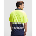 Polo de travail technique haute visibilité 170 g/m² Roly Vega couleur jaune fluorescent quatrième vue d'usage