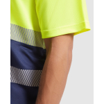 Polo de travail technique haute visibilité 170 g/m² Roly Vega couleur jaune fluorescent vue détaillée 2
