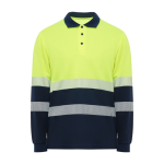 Polo de travail visible à manches longues 170 g/m² Roly Vega LS couleur jaune fluorescent deuxième vue