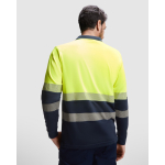 Polo de travail visible à manches longues 170 g/m² Roly Vega LS couleur jaune fluorescent quatrième vue d'usage