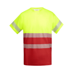 T-shirt de travail en coton et polyester 170 g/m² Roly Tauri couleur rouge deuxième vue