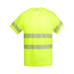 T-shirt de travail en coton et polyester 170 g/m² Roly Tauri couleur jaune fluorescent deuxième vue