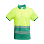 Polo de travail avec haute visibilité 170 g/m² Roly Atrio couleur vert deuxième vue