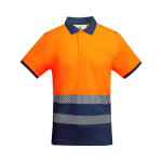 Polo de travail avec haute visibilité 170 g/m² Roly Atrio couleur orange deuxième vue