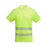 Polo de travail avec haute visibilité 170 g/m² Roly Atrio couleur jaune fluorescent deuxième vue