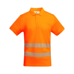 Polo de travail avec haute visibilité 170 g/m² Roly Atrio couleur orange fluorescent deuxième vue