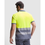 Polo de travail avec haute visibilité 170 g/m² Roly Atrio couleur orange fluorescent quatrième vue d'usage