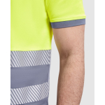 Polo de travail avec haute visibilité 170 g/m² Roly Atrio couleur orange fluorescent vue détaillée 1