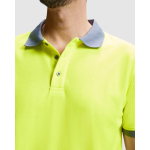 Polo de travail avec haute visibilité 170 g/m² Roly Atrio couleur orange fluorescent vue détaillée 2