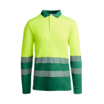 Polo de travail à manches longues 170 g/m² Roly Atrio LS couleur vert deuxième vue