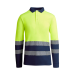 Polo de travail à manches longues 170 g/m² Roly Atrio LS couleur bleu marine deuxième vue