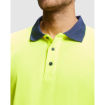 Polo de travail à manches longues 170 g/m² Roly Atrio LS couleur bleu marine vue détaillée 2