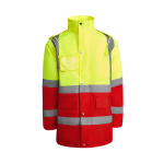 Parka de travail matelassée haute visibilité 395 g/m² Roly Merak couleur rouge deuxième vue