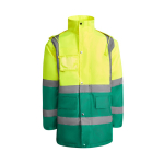 Parka de travail matelassée haute visibilité 395 g/m² Roly Merak couleur vert deuxième vue